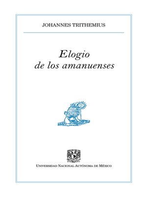 cover image of Elogio de los amanuenses